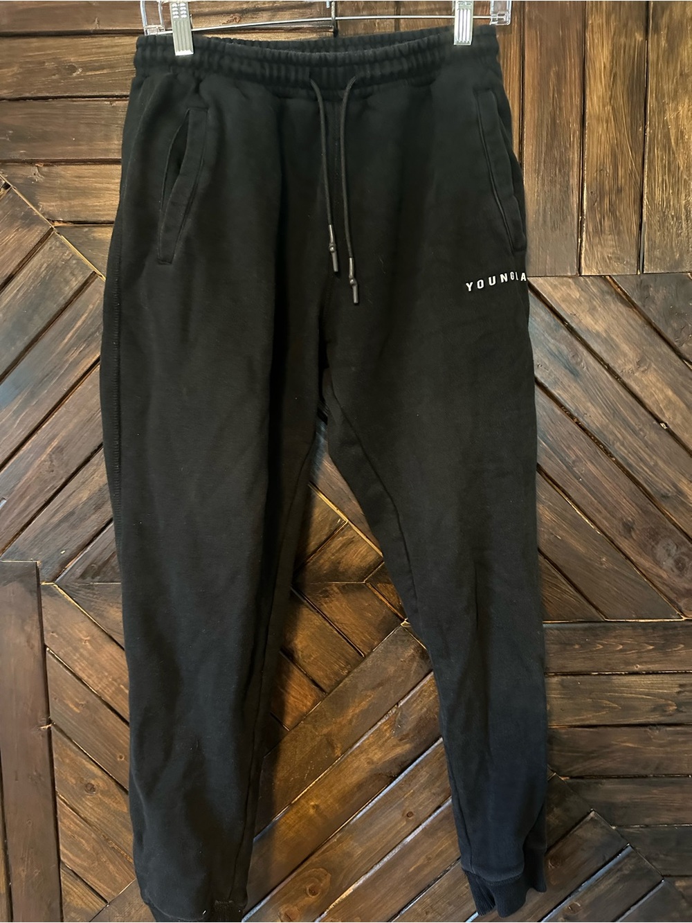 YoungLA Black Men's Jogger Sweatpants with Drawstring